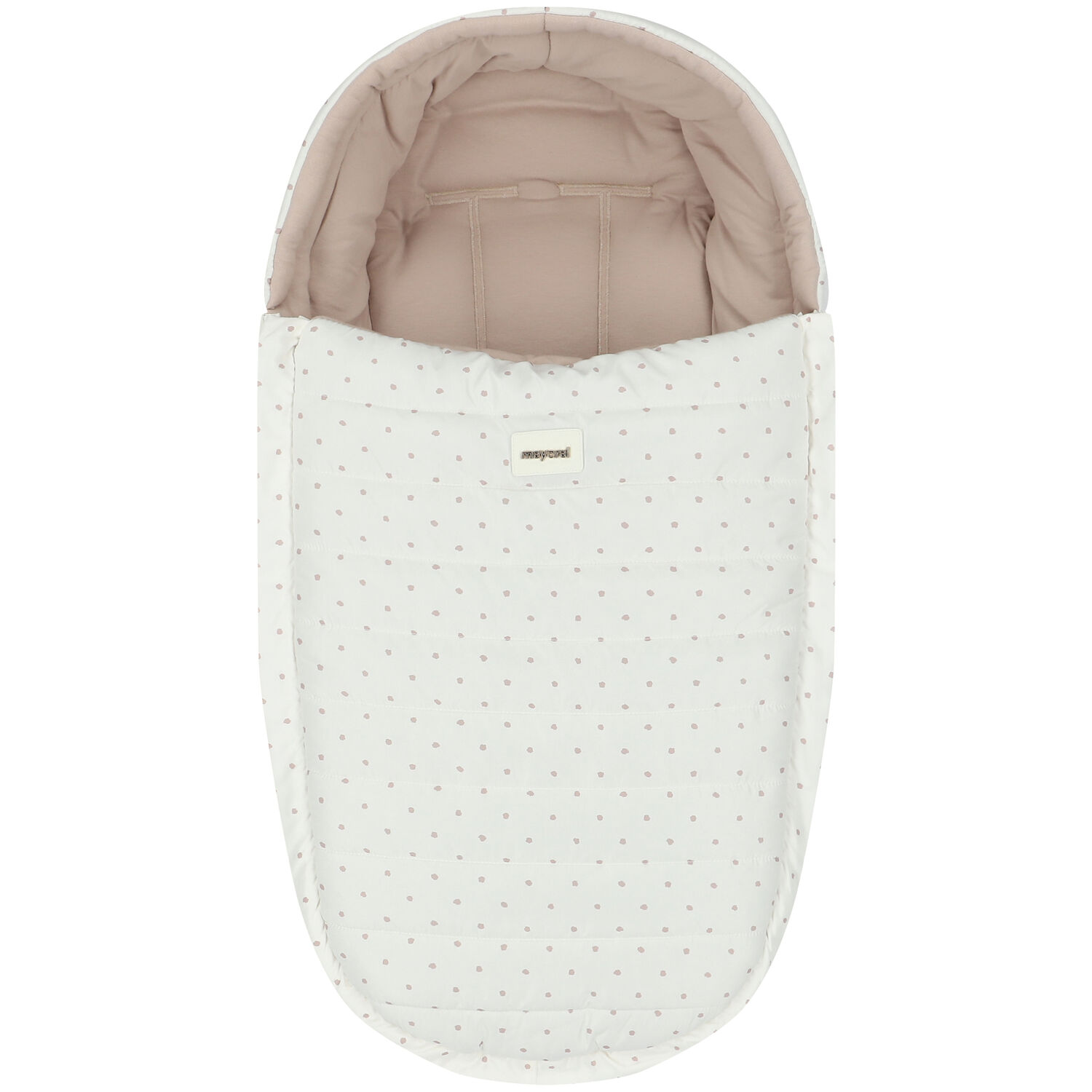Ivory & Beige Polka Dots Baby Nest, 3, hi-res